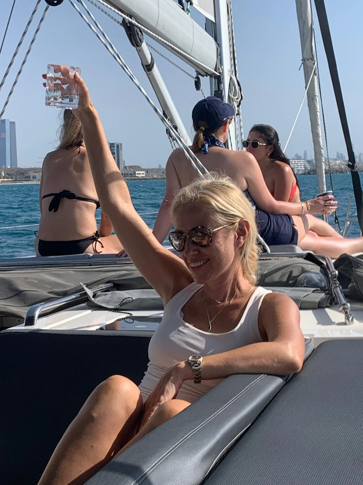Celebration aboard Manhattan